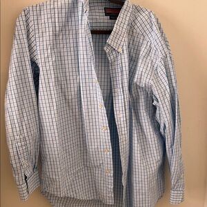 Vineyard Vines Light Blue and White Plaid Shirt